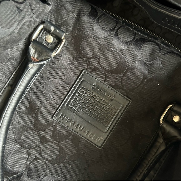 Men's Black Coach Duffel Bag - Picture 6 of 7